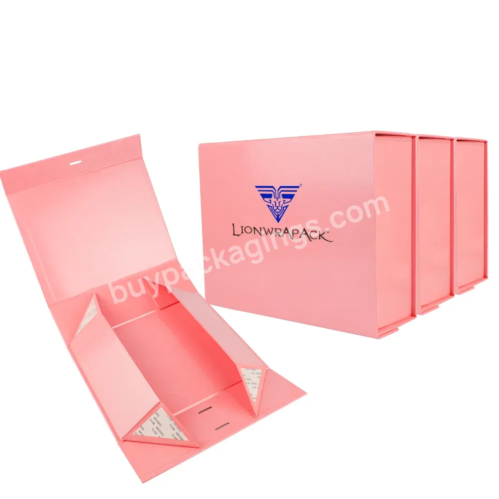 Prime Branded Packing Eco Friendly Logo Packaging Boxycharm Giveaway Custom Pink Foldable Magnetic Closing Folding Boxes