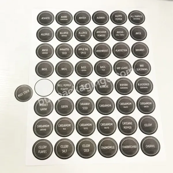 Print Adhesive Die Cut Black Matt Circle Kiss Cut Sticker Pages In Circular