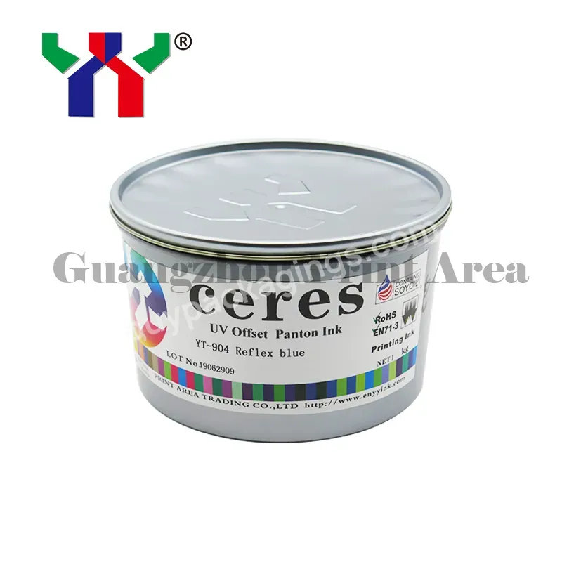 Print Area Ceres Newest Technology Yt-925 Eco-friendly Reflex Blue Pantone Soya Offset Printing Ink