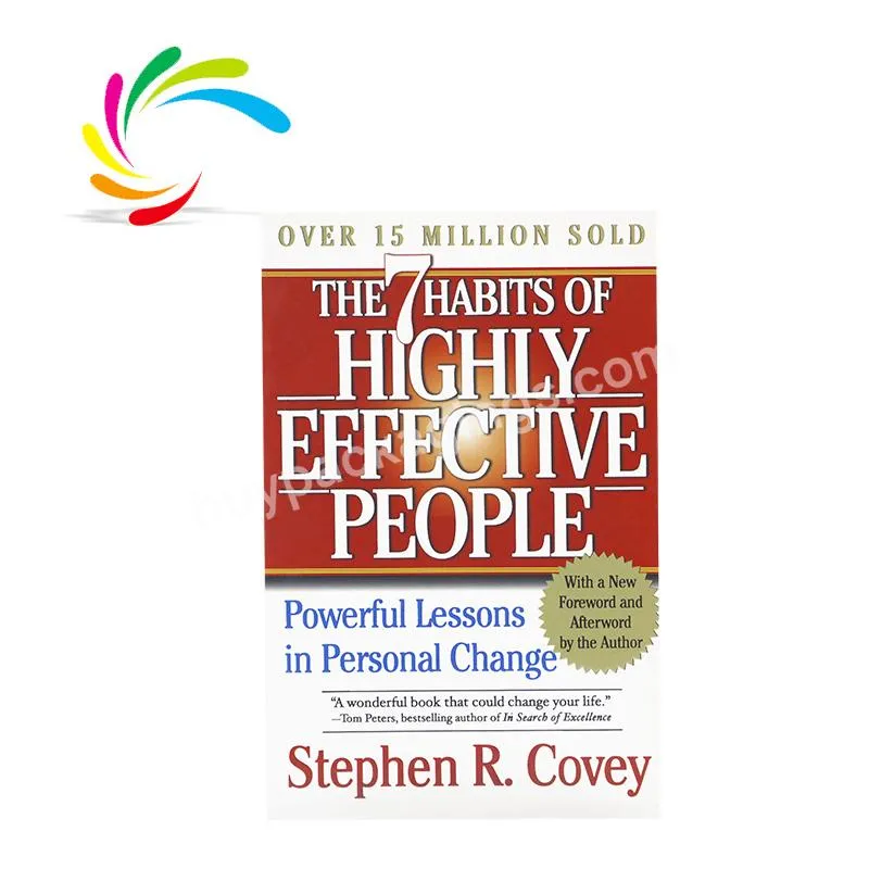 Print custom latest bestseller paperback book printing services The 7 habits of highly effective people adult books in english