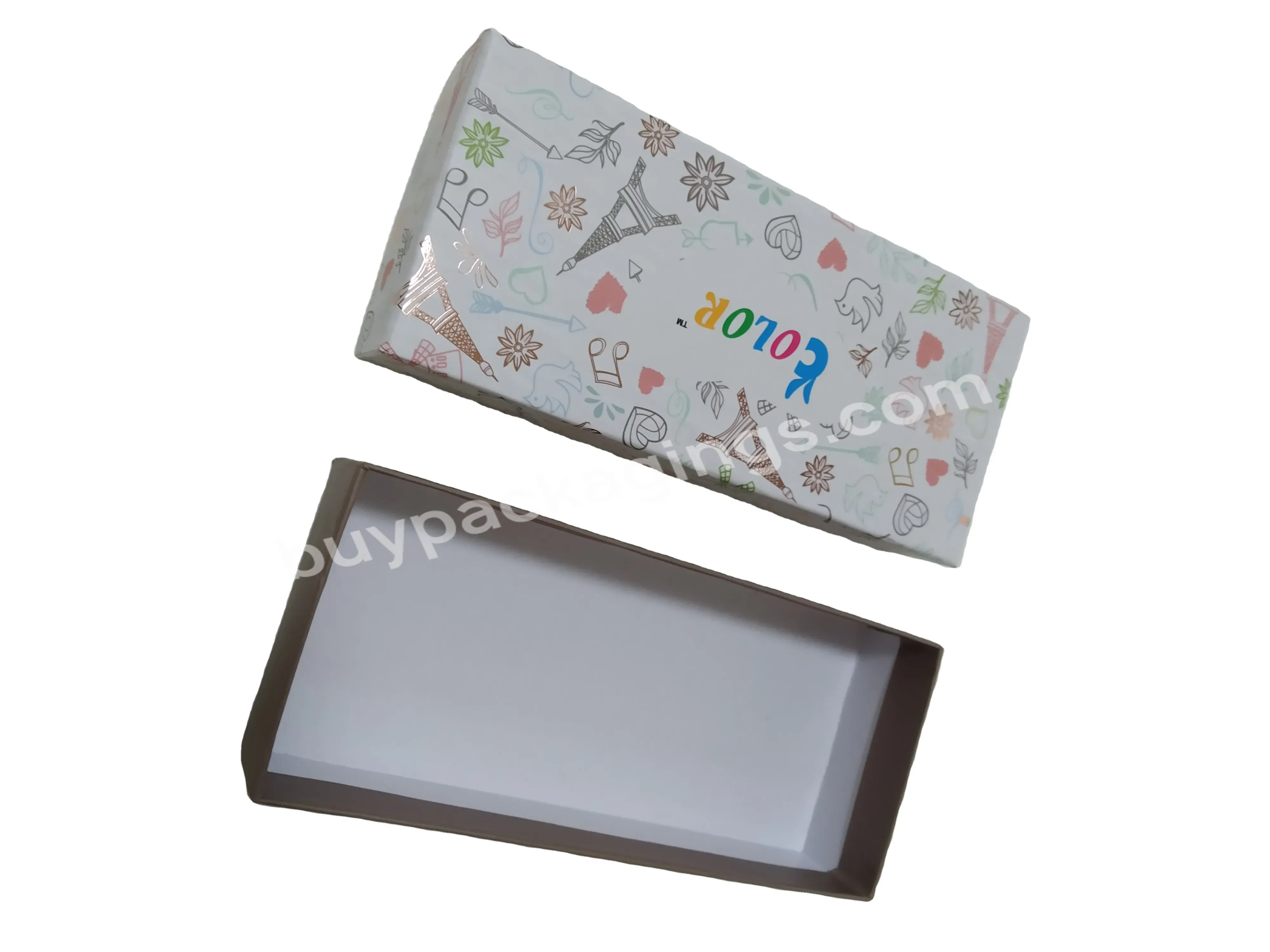 Print The Design On The Outside Lid And Base Paper Box With You Own Logo