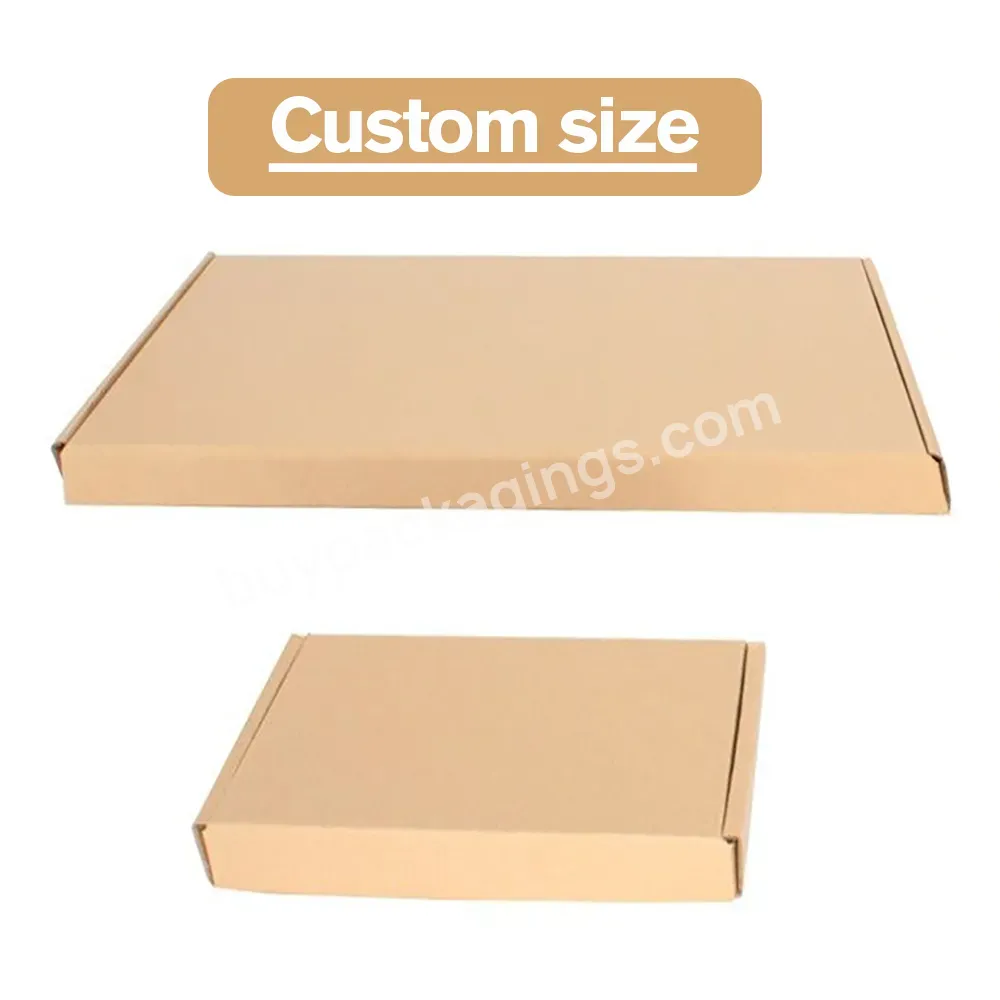 Print Your Own Logo Customized Size B Flute Corrugated Postage Mailing Box For Garment And Shoes