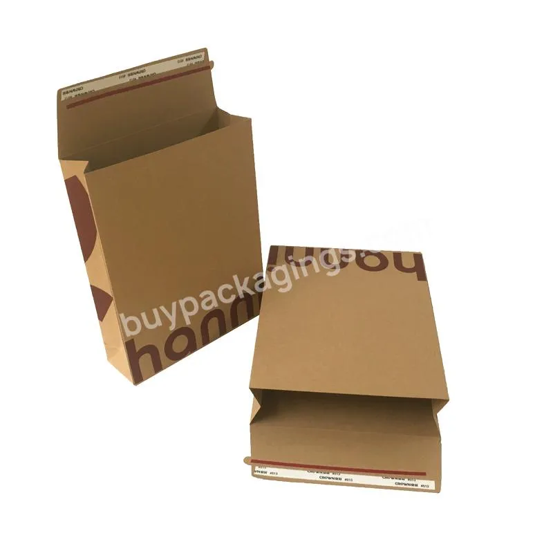 Printable Custom Cardboard Expandable Envelopes Gift Clothes Packaging Rigid Paper Mailing Kraft Envelopes