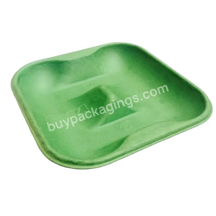 Printable Molded Pulp Sugarcane Fiber Packaging Fruit Tray Molded Paper Pulp Fruit And Mushroom Vegetable Tray