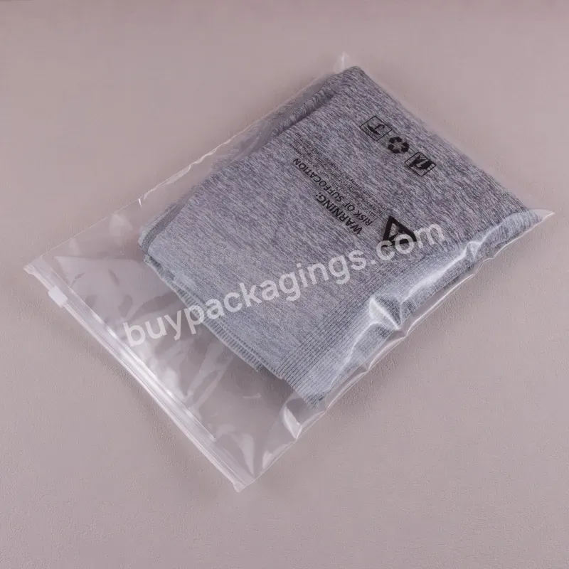 Printed 100% Poly Eco-friendly Biodegradable Zipper Custom Transportation Packaging Compostable Clothing Bag