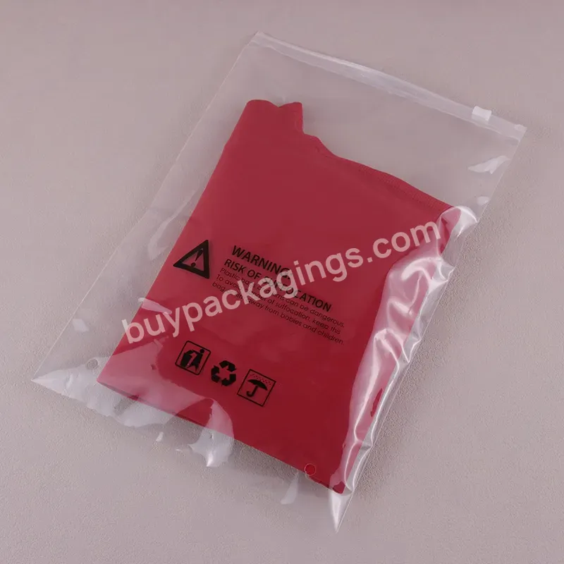 Printed 100% Poly Eco-friendly Biodegradable Zipper Custom Transportation Packaging Compostable Clothing Bag