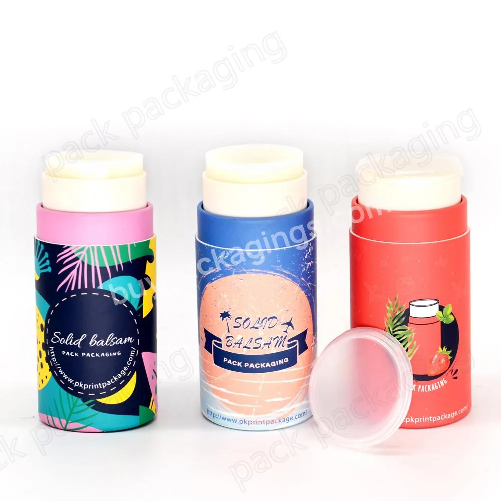 Printed Cardboard Eco-Friendly Fancy Twist up Empty Polypropylene Deodorant Stick Container