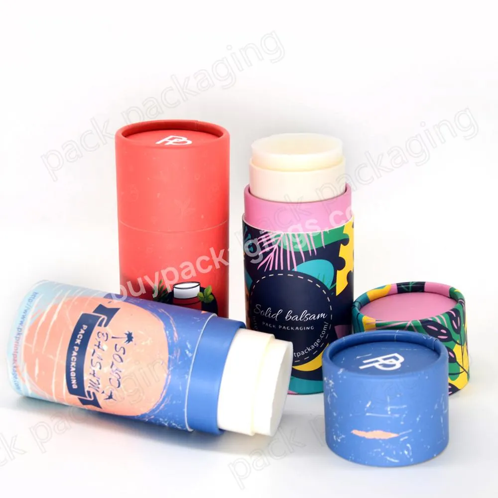 Printed Cardboard Eco-Friendly Fancy Twist up Empty Polypropylene Deodorant Stick Container