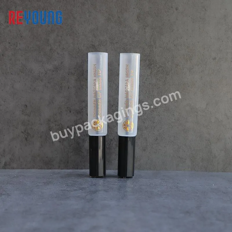 Printed Clear Squeeze Tube Unique Empty Eyelash Lipgloss Tubes Lip Gloss Mascara Packaging Soft Tube With Brush