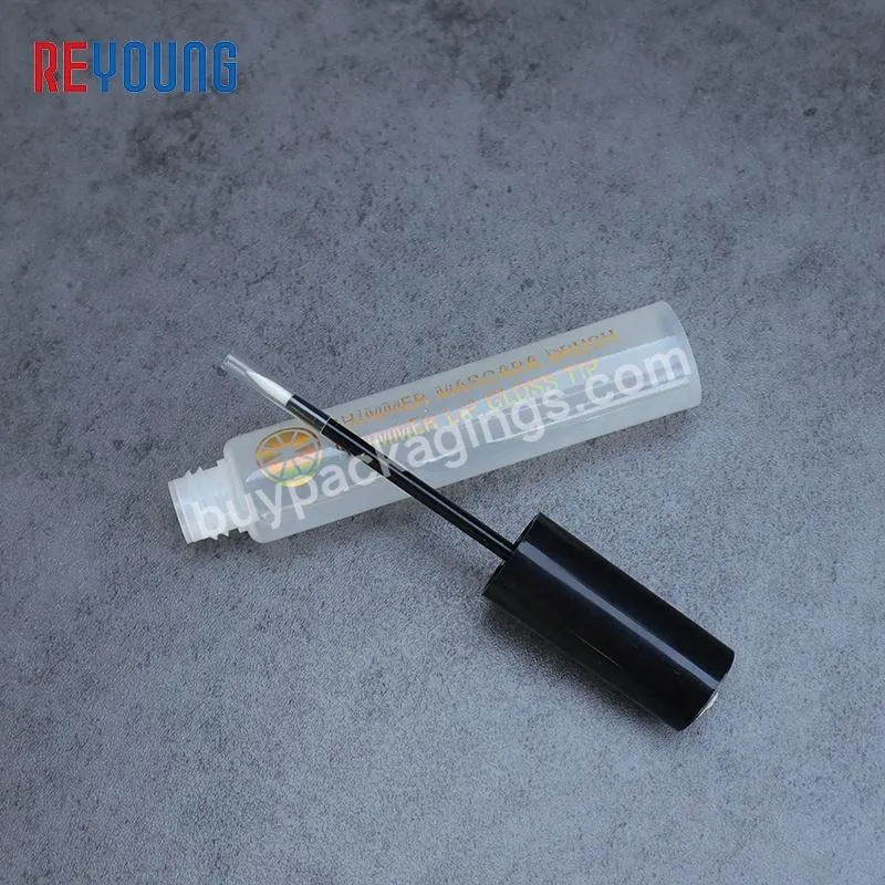 Printed Clear Squeeze Tube Unique Empty Eyelash Lipgloss Tubes Lip Gloss Mascara Packaging Soft Tube With Brush