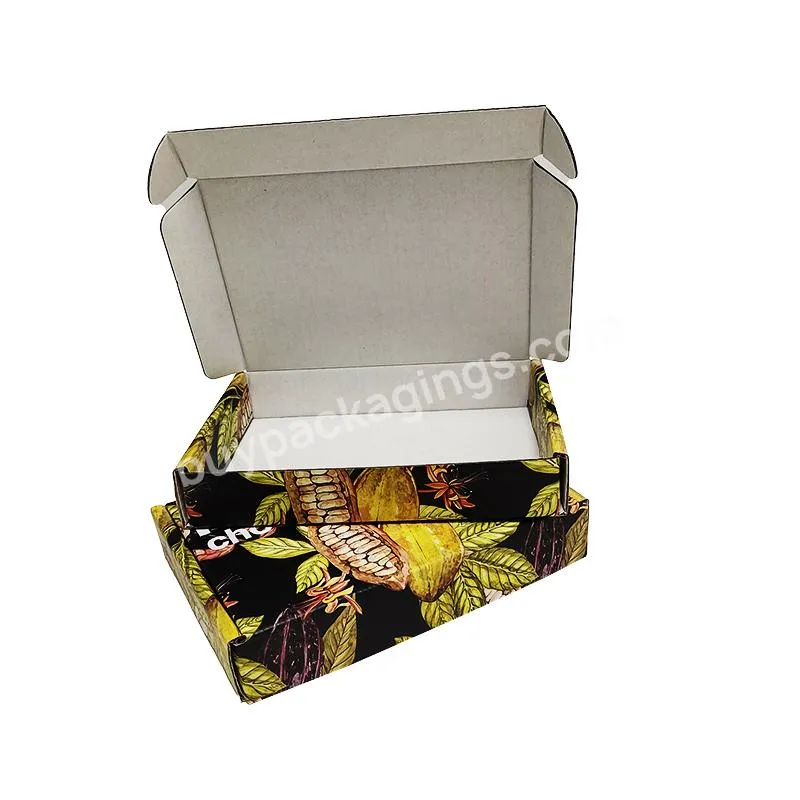 printed custom square box packaging mailer corrugated custom logo shipping box