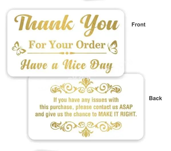 Printed Flash Cards Stock Paper Design Your Own Business Card Custom Gold Foil Thank You Card For Business