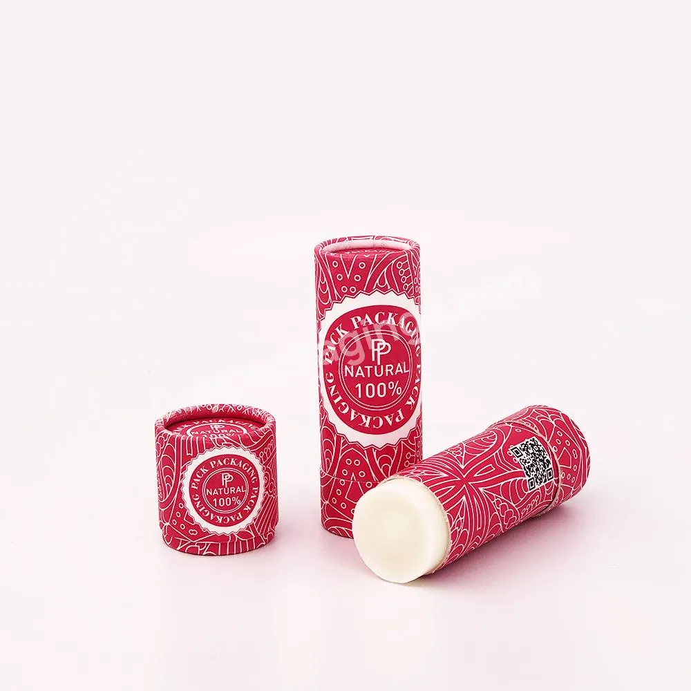 Printed Kraft Paper Tube Solid Fragrance Lip Balm Deodorant Stick Container with Custom Design