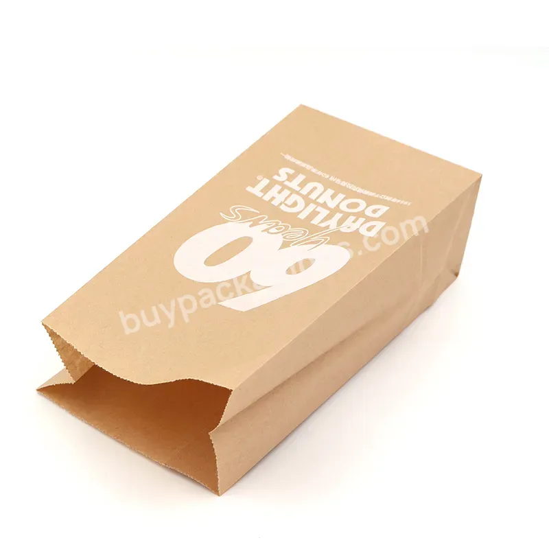 Printed Logo Donut Paper Bag With Bubbles,Kraft Paper Bags For Donut