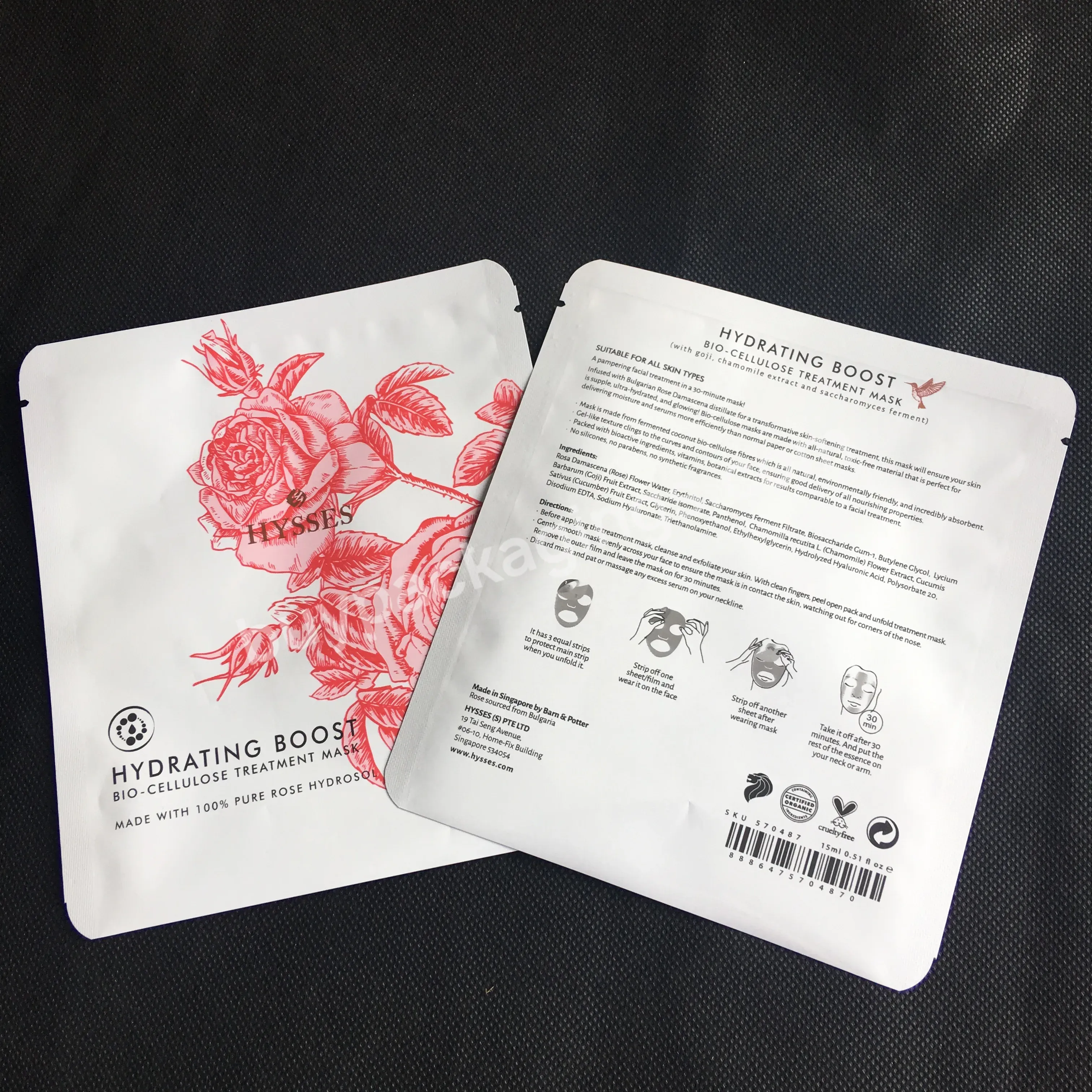 Printed Matte Finish Cosmetic Sample Sachet 3 Side Sealed Flat Packaging Plastic Foil Pouch Bag Small Skincare Packet Bag