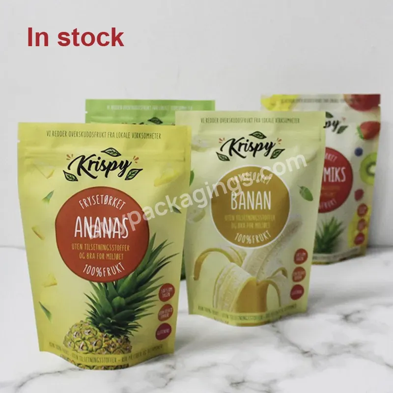 Printed Packaging Glossy Surface Seeds Aluminum Foil Hot Sale Stand Up Pouch With Zipper With Window For Food Package