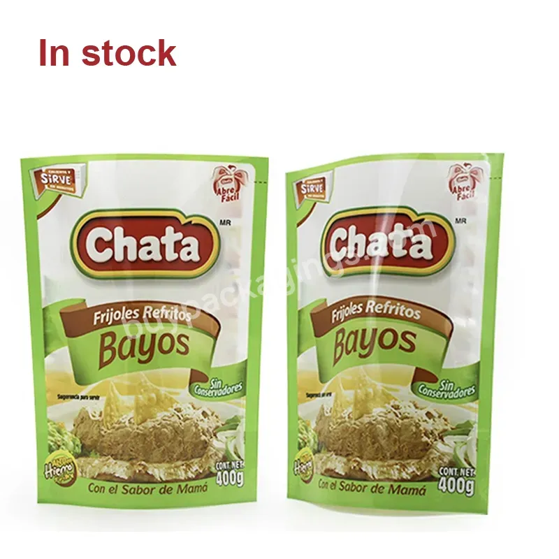 Printed Packaging Glossy Surface Seeds Aluminum Foil Hot Sale Stand Up Pouch With Zipper With Window For Food Package