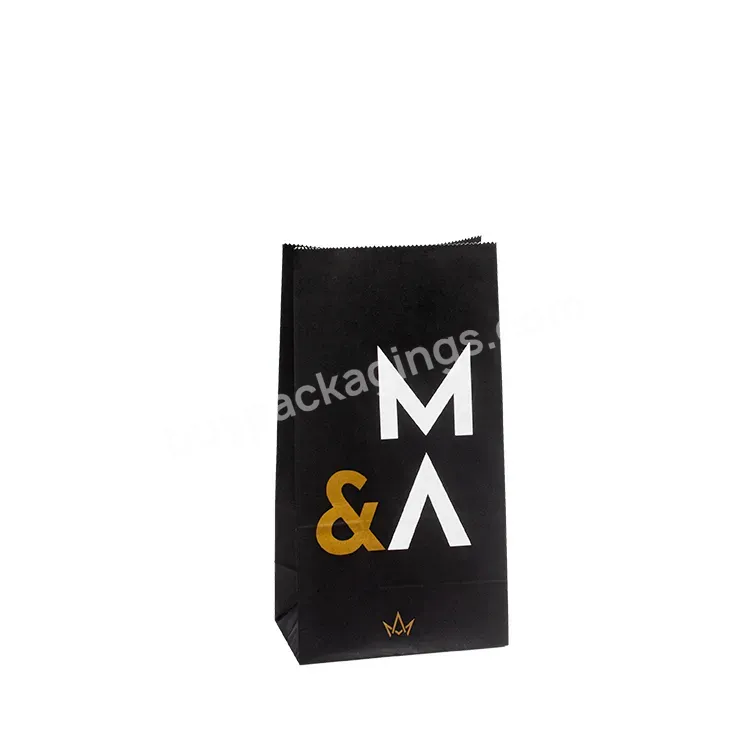 Printed Paper Bags Custom China Supplier Wholesale Black Kraft Paper Bag With Your Own Logo