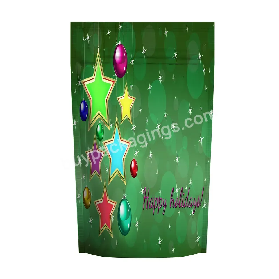 Printed Polyester Film Resealable Vertical Sealed Zipper Bag Polyester Film Food Storage Bag