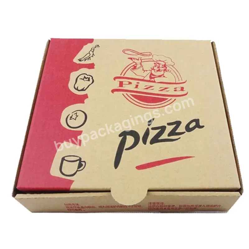 Printed Reusable Disposable Carton Pizza Box Paper Food Packaging Box