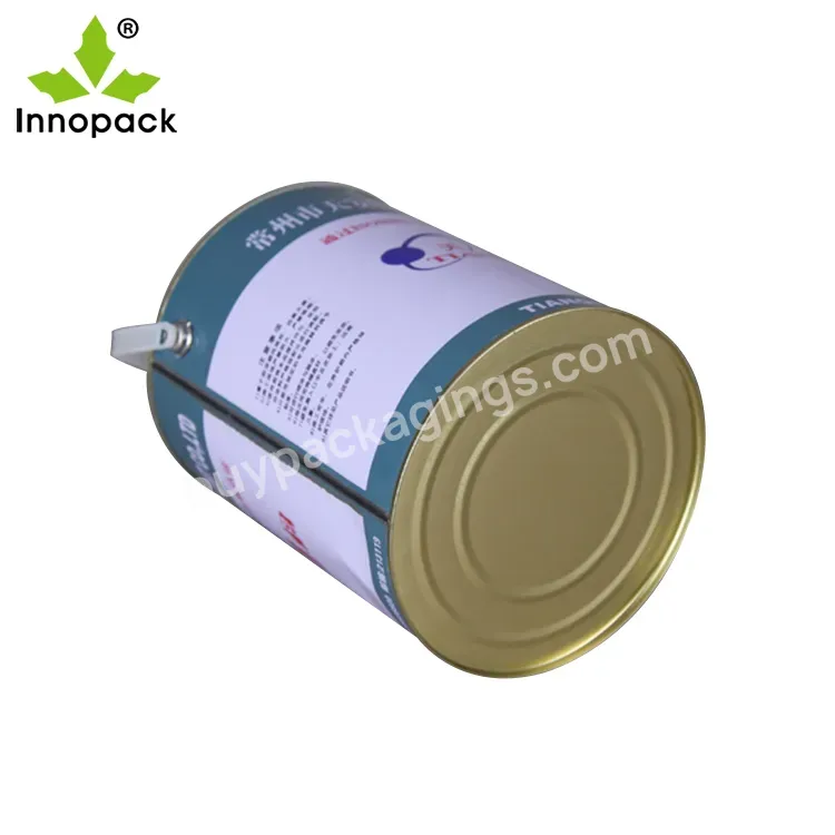 Printed Small 5l Empty Tall Round Tin Paint Can With Plain Lever Lid China Manufacturer