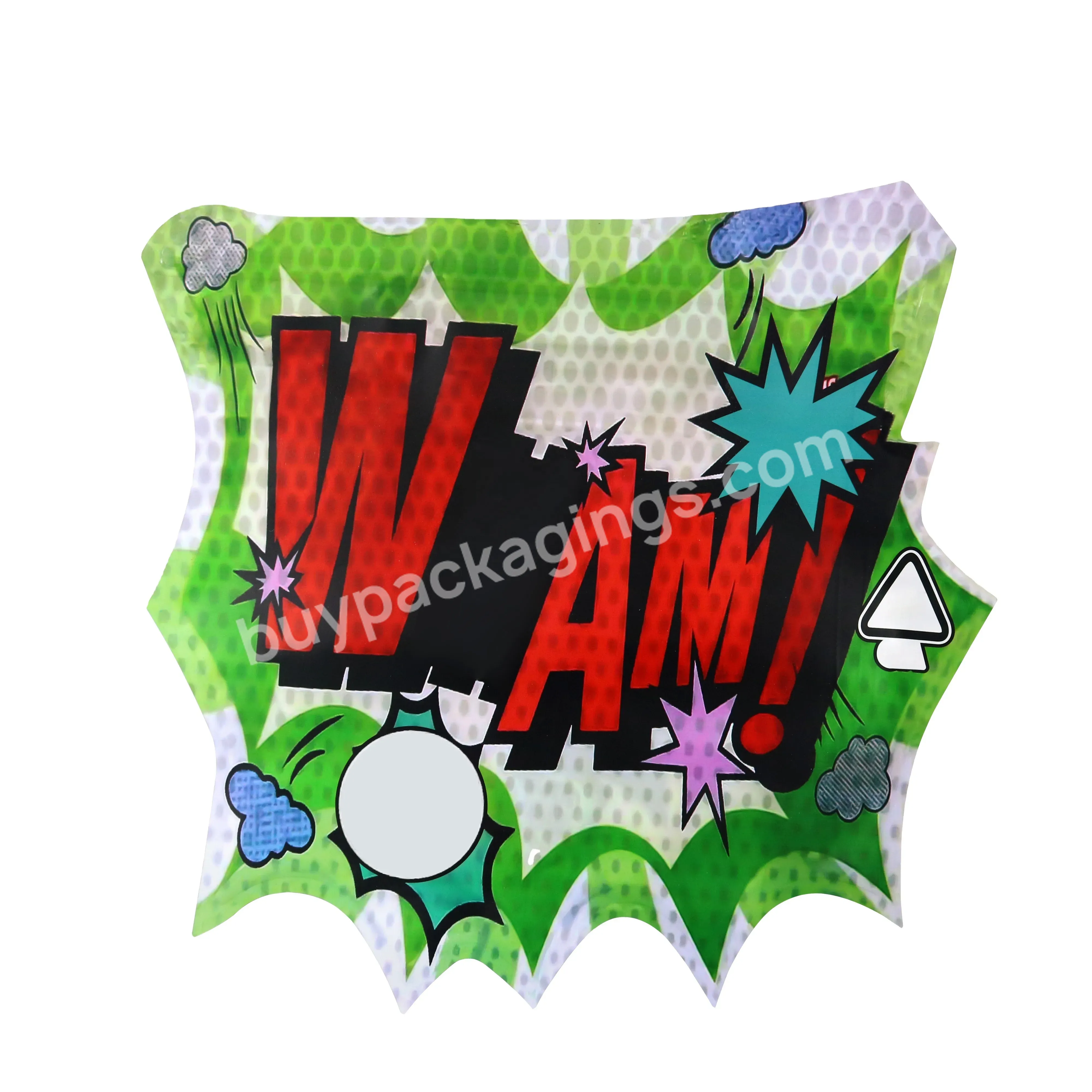 Printed Zip Lock Bags Childproof Packaging Stand Up Zip Pouch Bag Holographic Custom Mylar Bags