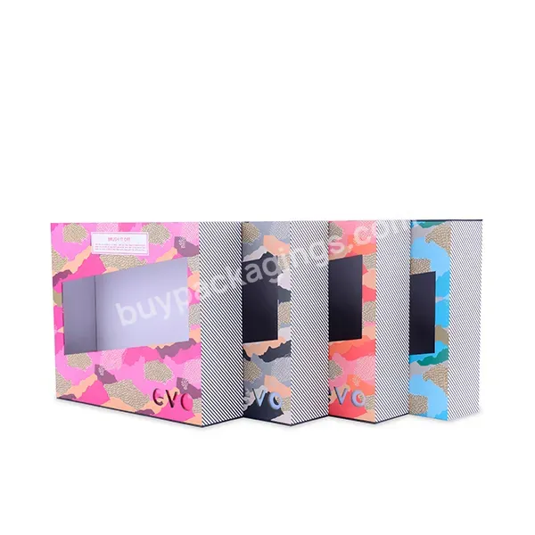 Printing Cosmetic Display Box Custom Design Skin Care Set Packaging Rigid Paper Gift Box With Window