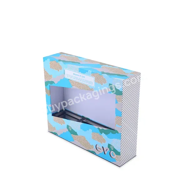 Printing Cosmetic Display Box Custom Design Skin Care Set Packaging Rigid Paper Gift Box With Window