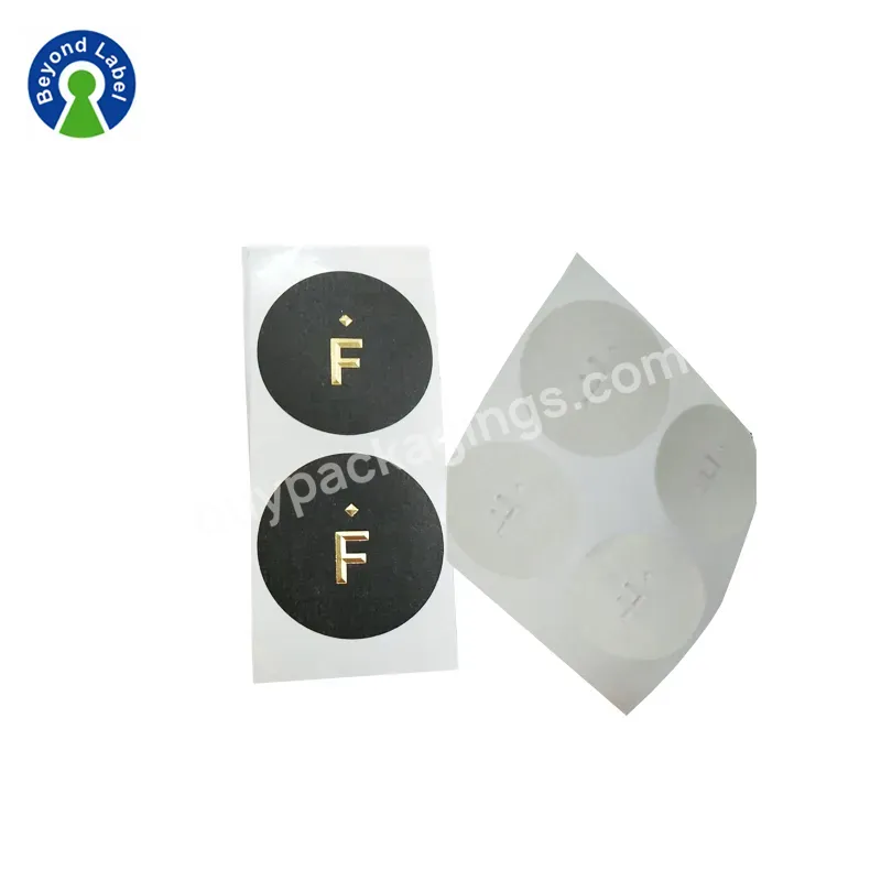 Printing Custom Adhesive Gold Foil Embossed Logo Label Sticker Roll