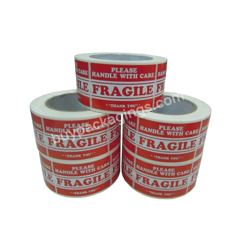 Printing Customized Fragile Handle With Care Thank You Warning Stickers Label Roll For Shipping And Packing