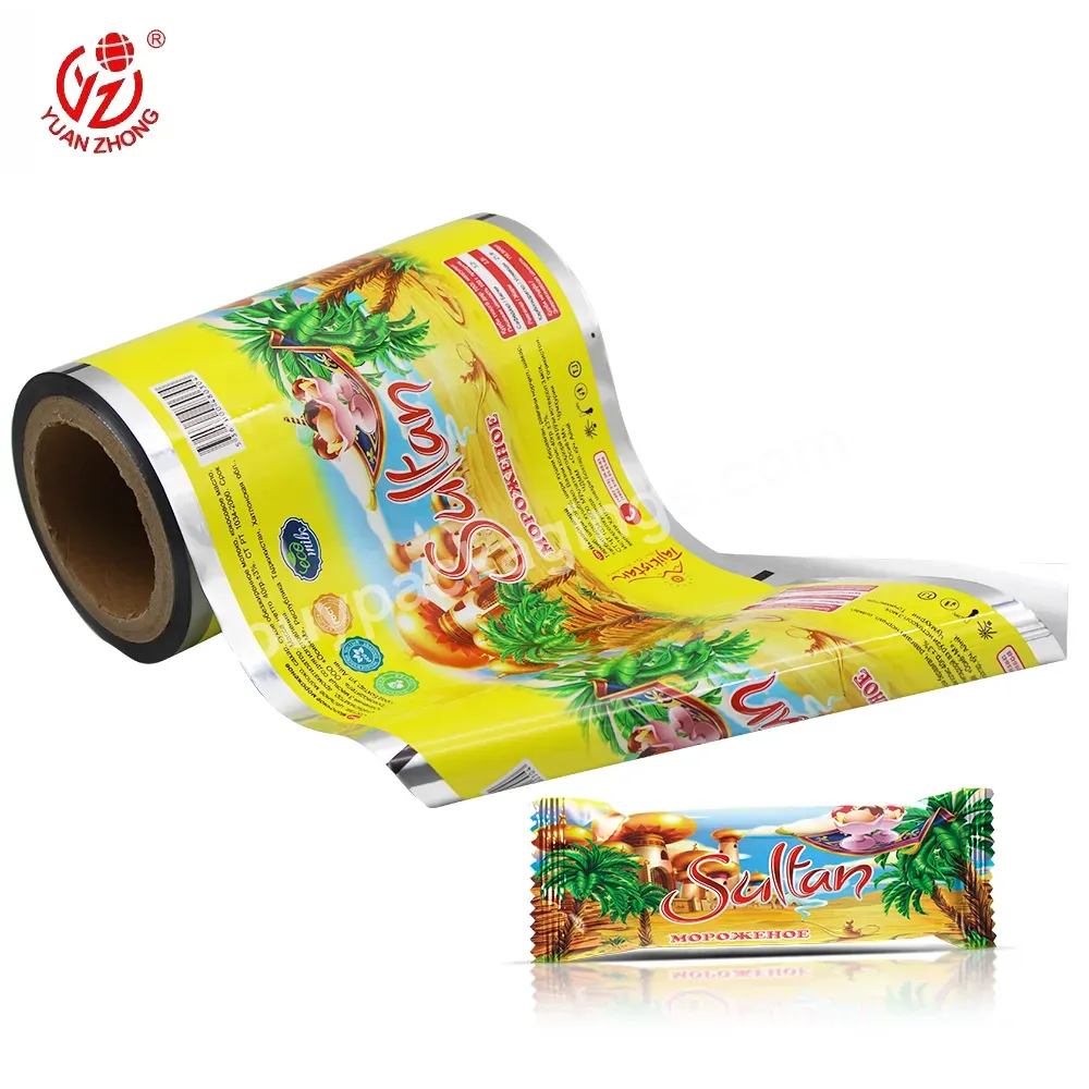 Printing Factory Aluminum Foil Food Packaging Sachet Film Rolls Plastic Custom Printed Laminated Packaging Roll Film For Snack