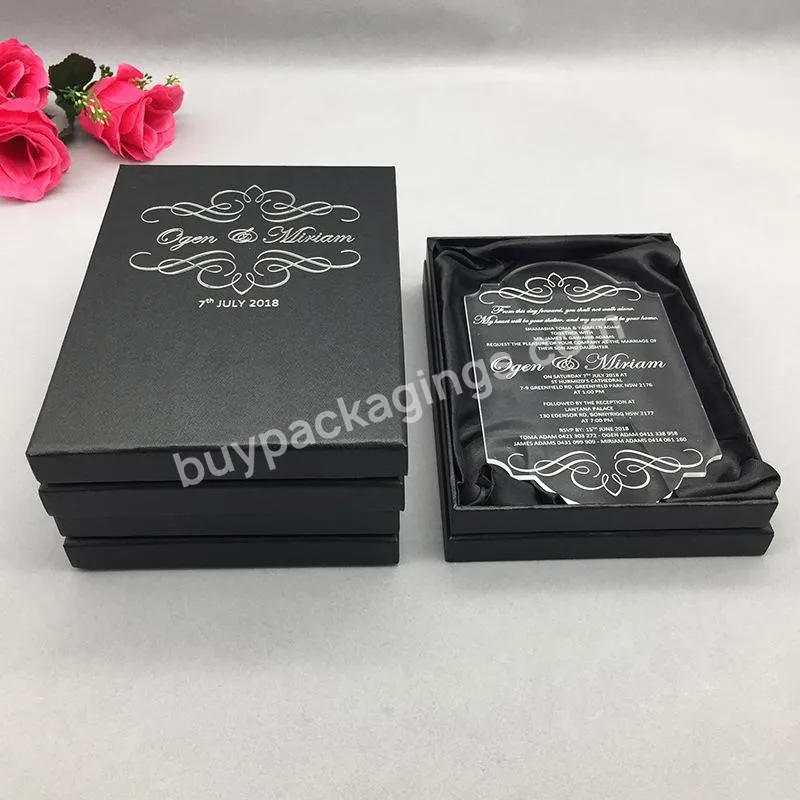 Printing Factory Price Special Gold Mirror Blank Acrylic Invitations Wedding Invitation Card