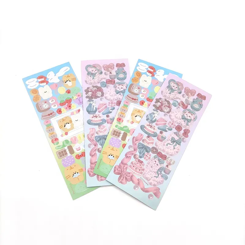 Printing Manufacture Custom A5 Stickers Sheets Kiss Cut Waterproof Vinyl Sticker Sheet