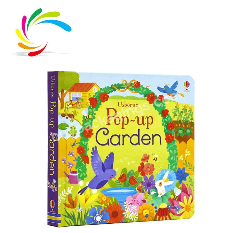 Printing service customization high quality Pop-up Garden children age 2-6 educational board book manga book in stock