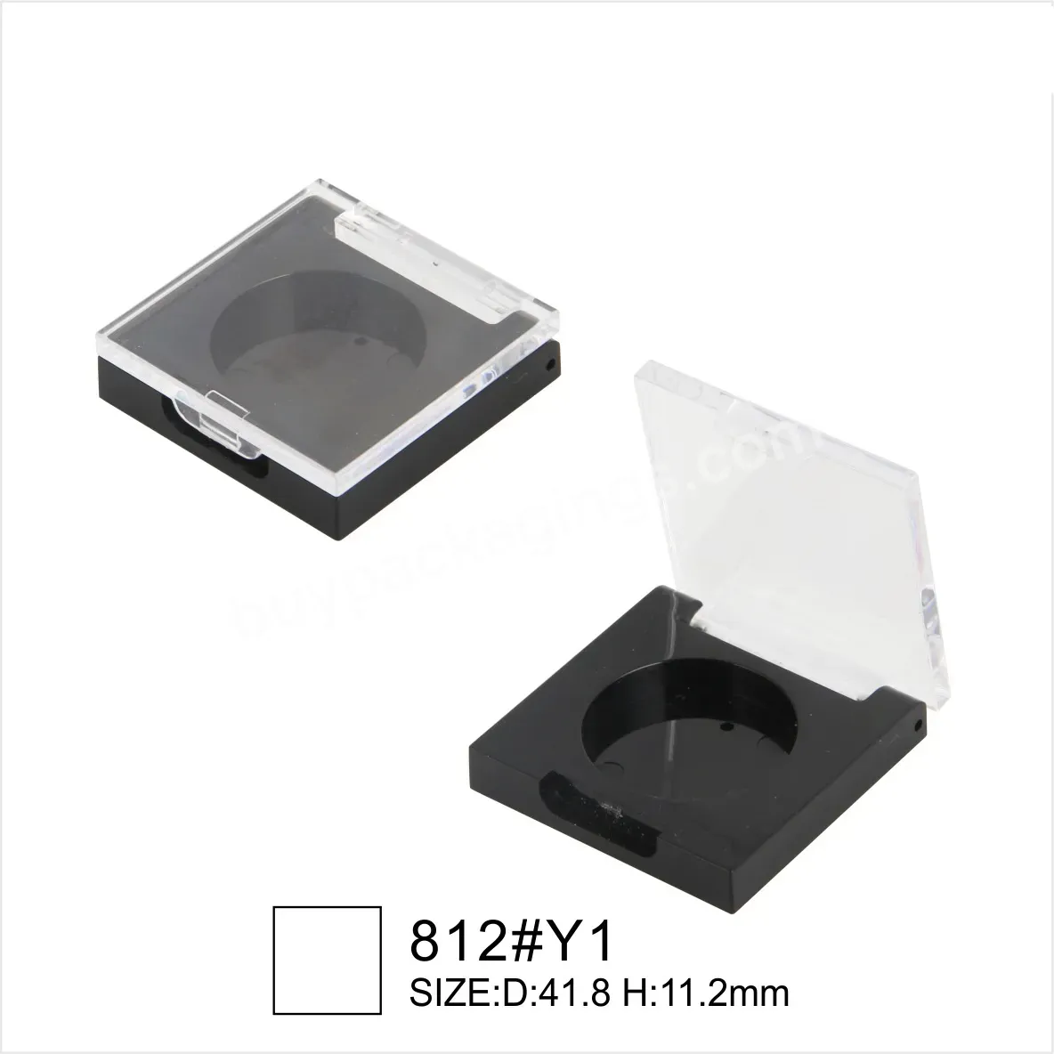 Private Label 812 # Y1 Mini Square Blusher Eyeshadow Container Plastic Packaging