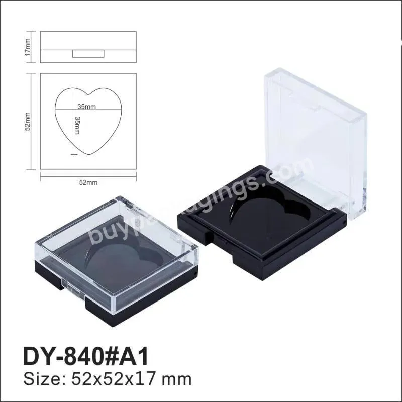 Private Label Cosmetic Plastic Packaging 840#a1 Heart Eye Shadow Heart Blusher Highlighter Box Container