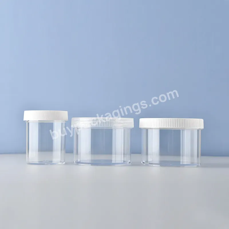 Private Label Custom 120ml 200ml Empty Ps Plastic Cosmetic Jar With Pp Lids