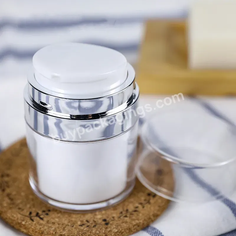 Private Label Custom 15g 30g 50g 100g Acrylic Plastic Cosmetic Jar With Vacuum Packaging Airless Pump