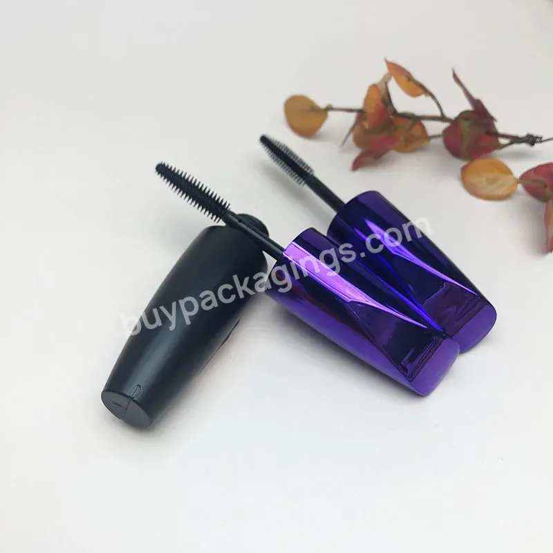 Private Label Custom 15ml Round Mascara Bottle Containers With Spray Plating Lid Mascara Tube With Brush