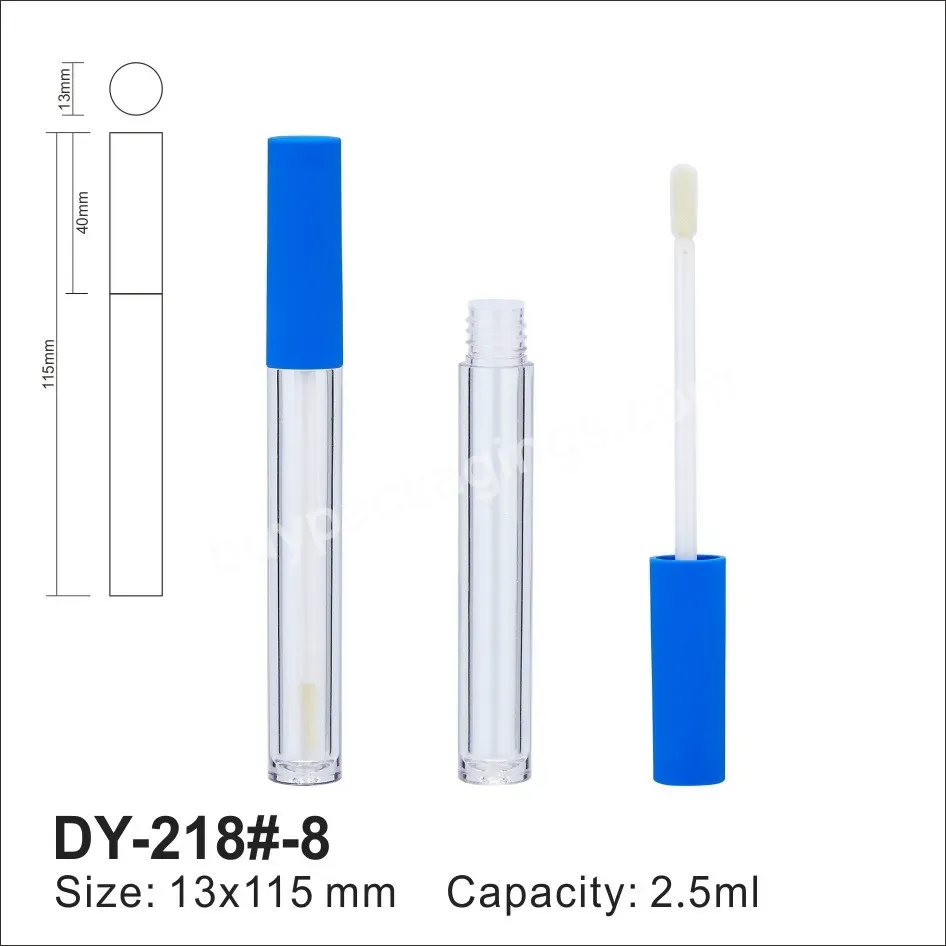 Private Label Custom 218#-8 Plastic Packaging Slim Lip Glaze Lip Gloss Eyeliner Eyelash Tube Container