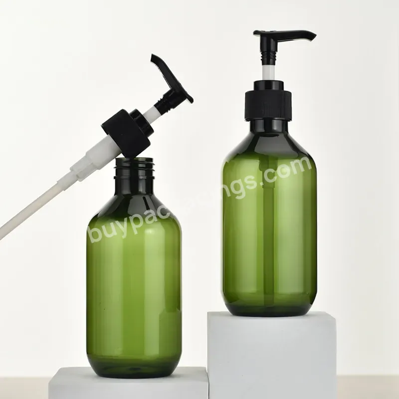 Private Label Custom 300ml 500ml Pet Plastic Cosmetic Bottle Empty Luxury Shampoo Shower Gel Bottles With Lotion Pump