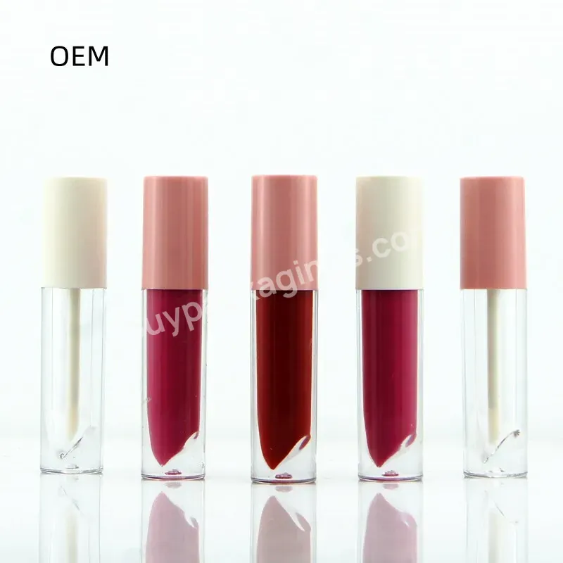 Private Label Custom 3ml Lip Gloss Containers Wholesale Round Transparency Abs Plastic Lip Gloss Tubes