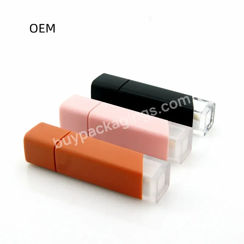 Private Label Custom 5ml Lip Gloss Containers Matte Abs Plastic Lip Gloss Tube