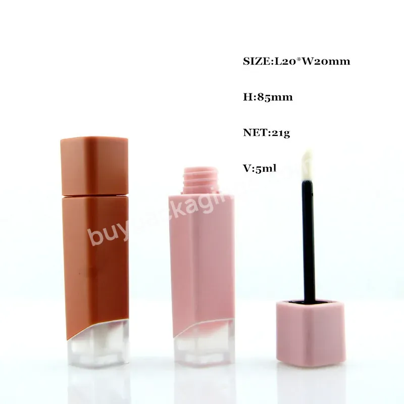 Private Label Custom 5ml Lip Gloss Containers Matte Abs Plastic Lip Gloss Tube