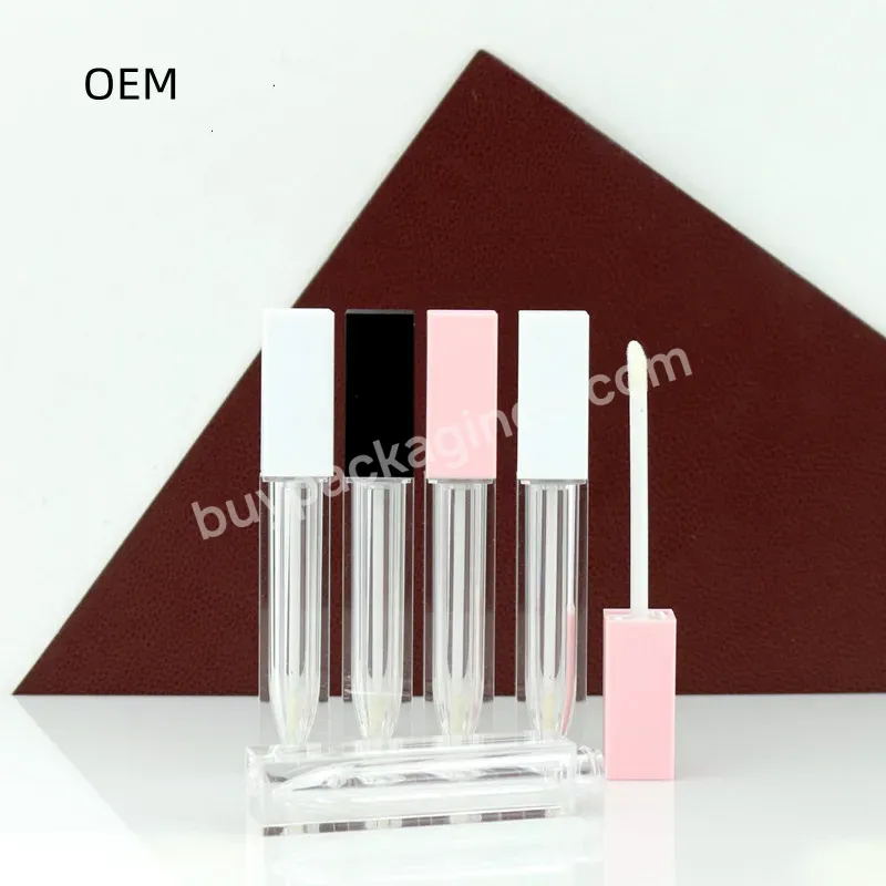 Private Label Custom 7ml Square Lip Gloss Containers Abs Plastic Lip Gloss Tube