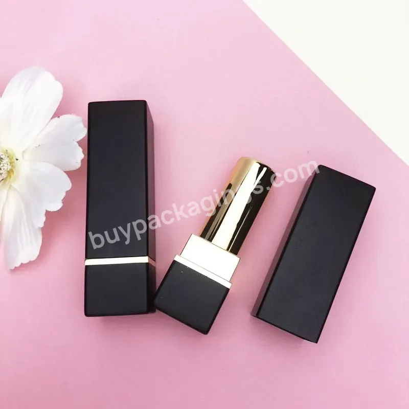 Private Label Custom Aluminum Lipstick Tubes Wholesale Matte Black Lipstick Tubes12.1mm