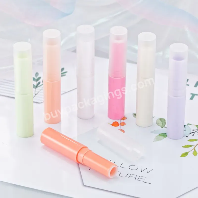 Private Label Custom Cosmetic Packaging Lip Balm Container 3.5ml Colorful Plastic Lipstick Tube