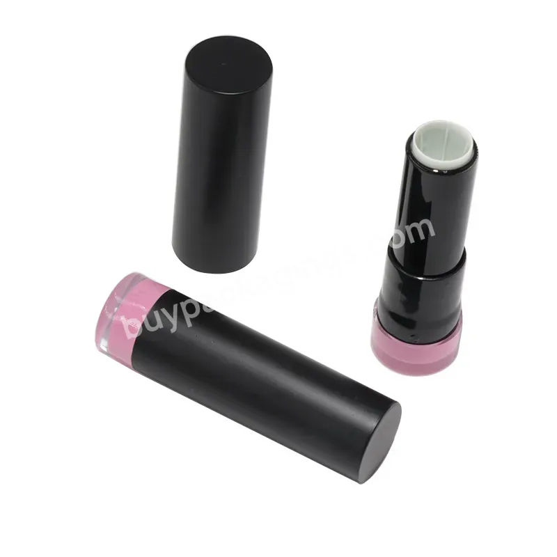 Private Label Custom Cosmetic Plastic Packaging Round Lip Balm Lipstick Empty Container Tube Bottle - Buy Lipstick Empty Container,Lipstick Plastic Packaging,Lipstick Tube.