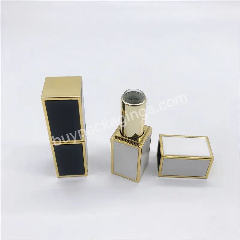 Private Label Custom Cosmetic Plastic Packaging Square Lip Balm Lipstick Empty Container Tube Bottle - Buy Lipstick Empty Container,Lipstick Plastic Packaging,Lipstick Tube.