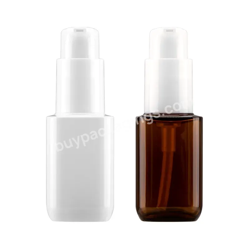 Private Label Custom Eco-friendly 50ml Pet Plastic Cosmetic Bottle Emulsion Lotion Bottles With Lotion Pump